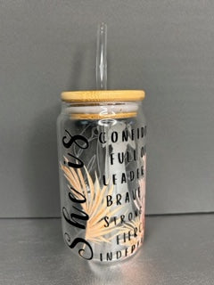 She Is Declarations Glass Tumbler