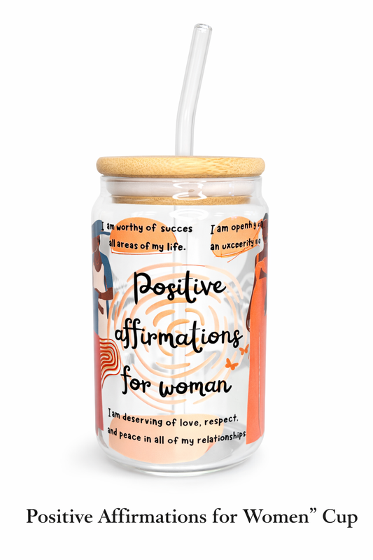 Positive Affirmations Glass Tumbler