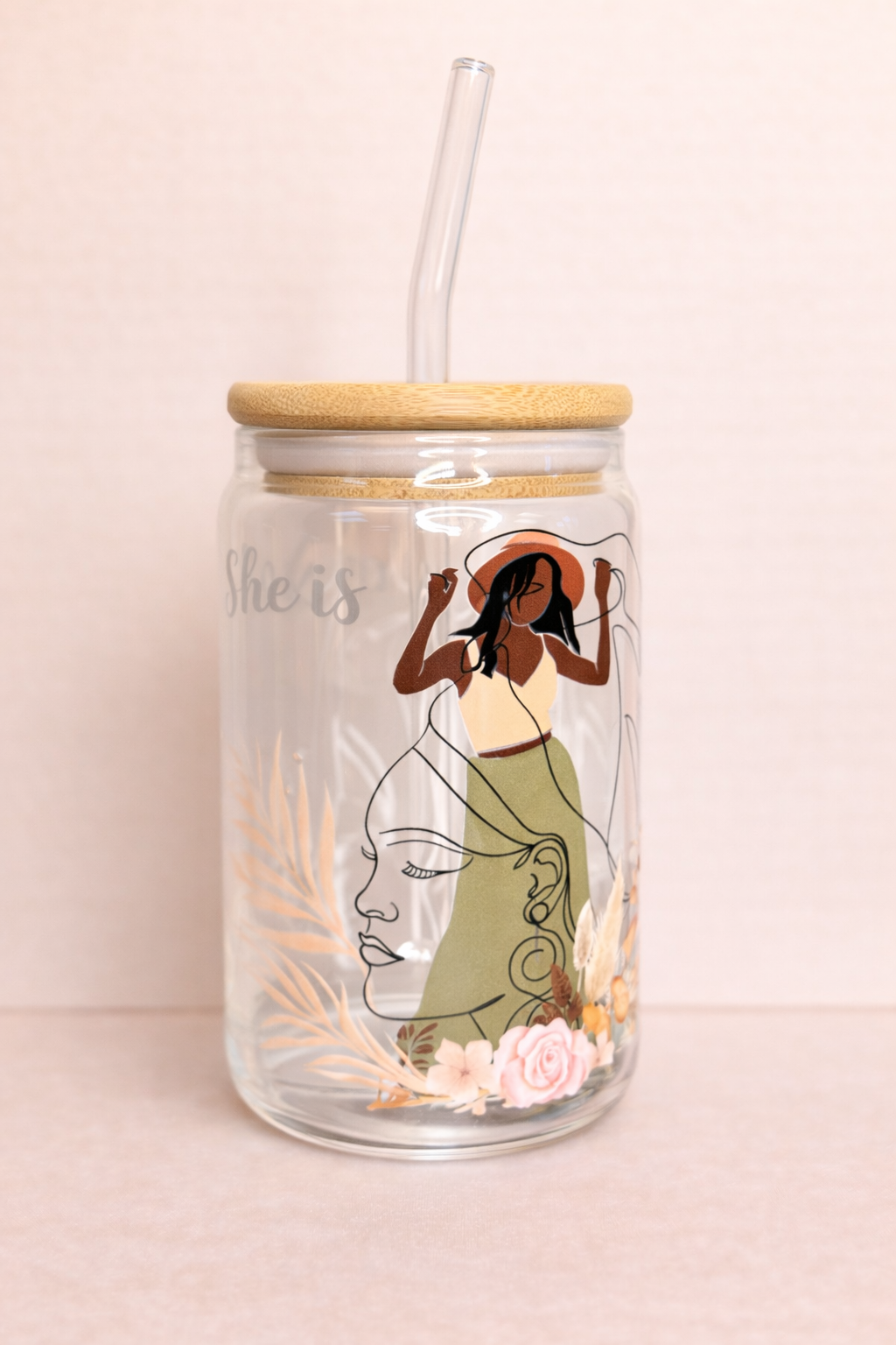 She Is Declarations Glass Tumbler