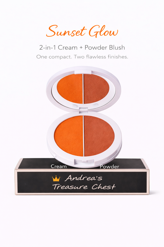 Sunset Glow – 2-in-1 Cream + Powder Blush | I Am Glow Collection